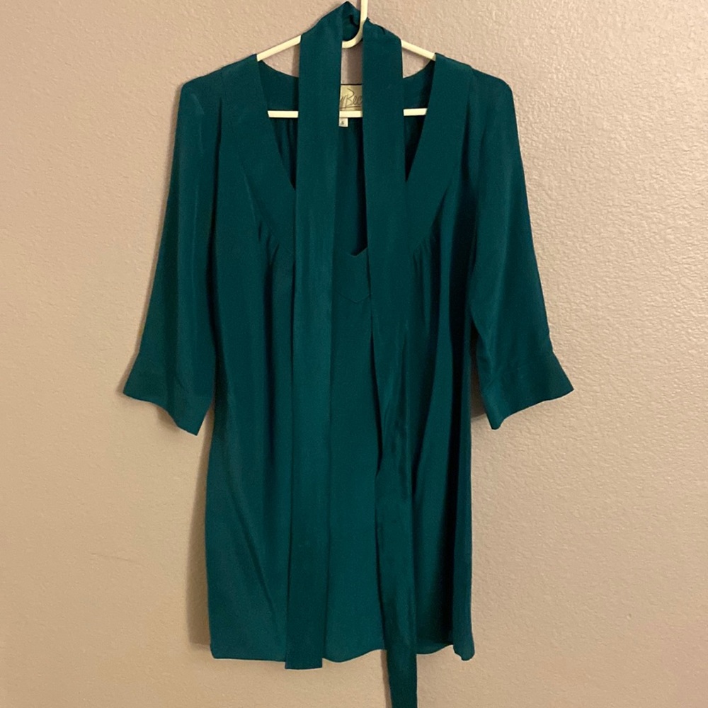 Rory Beca - Silk Jewel Green Dress with Belt